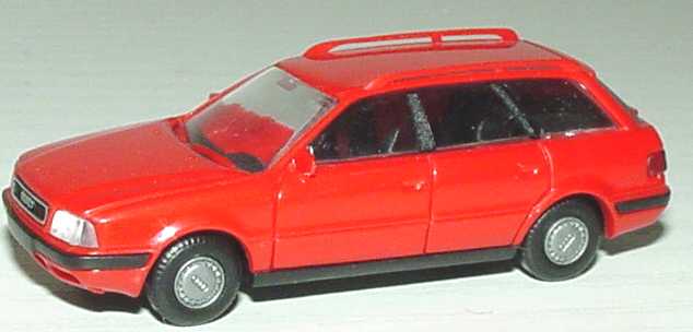 Foto 1:87 Audi 80 Avant rot, alte Räder Rietze 10500