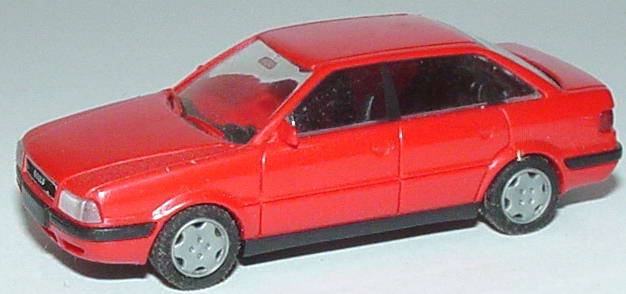 Foto 1:87 Audi 80 Mod. ´92 brillantrot Rietze 10460