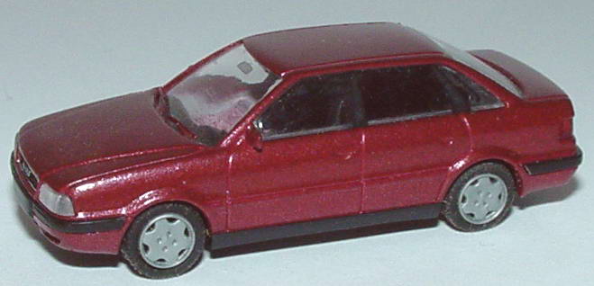 Foto 1:87 Audi 80 Mod. ´92 dunkelrot-met. Rietze 20460
