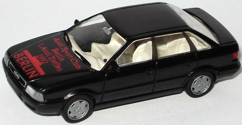 Foto 1:87 Audi 80 Mod. ´92 schwarz Audi Sport Club Berlin, 1. Audi Treffen 1992 Berlin Rietze