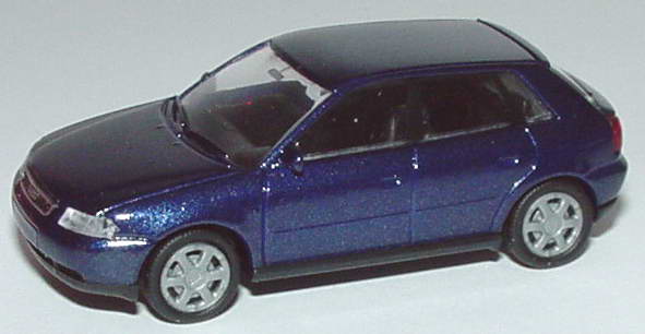 Foto 1:87 Audi A3 4türig dunkelblau-met. Rietze 20980