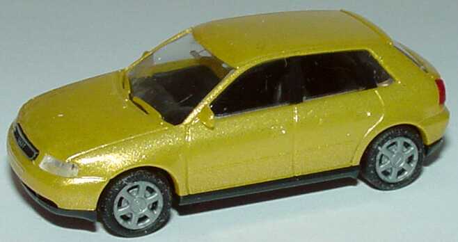 Foto 1:87 Audi A3 4türig goldgelb-met. Rietze 20980