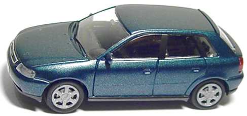 Foto 1:87 Audi A3 4türig petrolblau-met. Rietze 20980