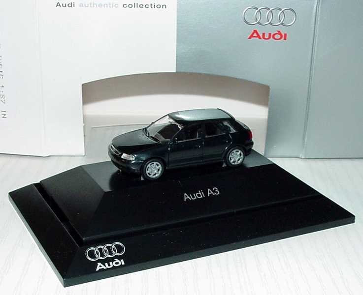 Foto 1:87 Audi A3 4türig schwarz Werbemodell Rietze