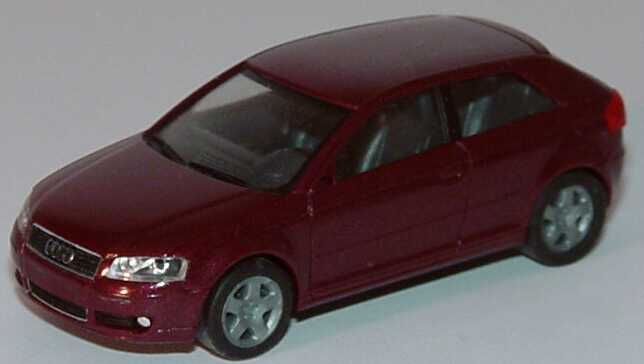 Foto 1:87 Audi A3 Facelift 2003 3türig piementrot-met. (Bastelware) herpa 033183