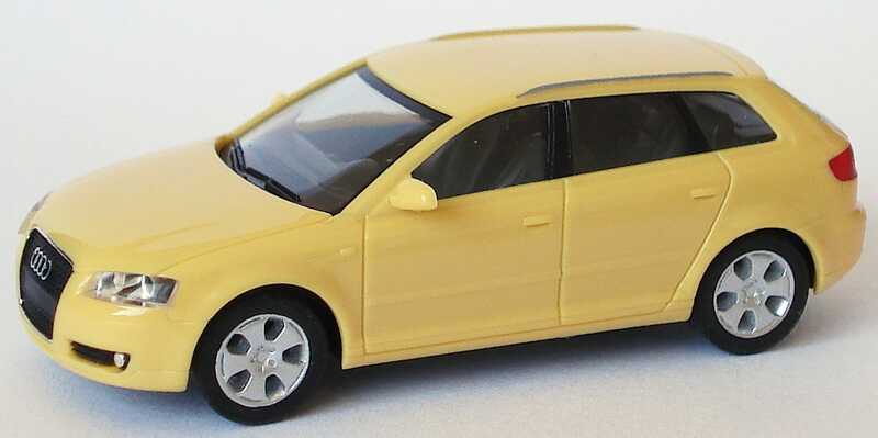 Foto 1:87 Audi A3 Sportback tucangelb herpa 023306