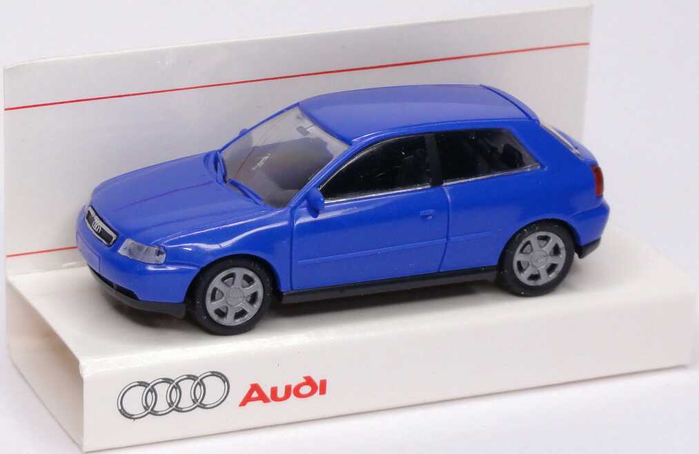 Foto 1:87 Audi A3 blau Werbemodell Rietze