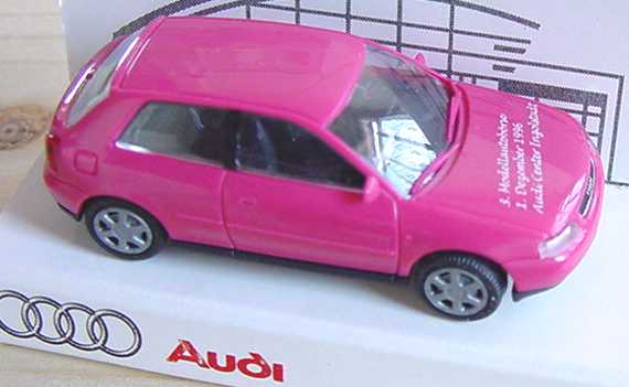 Foto 1:87 Audi A3 pink Audi Center Ingolstadt, 3. Sammlerbörse ´96 Rietze