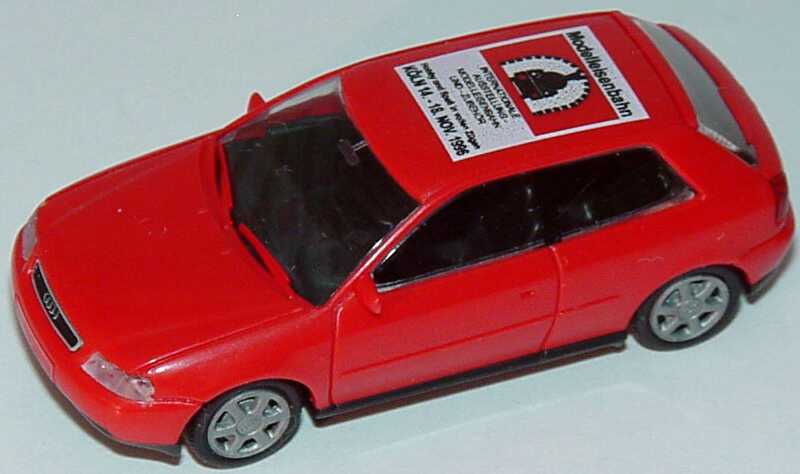 Foto 1:87 Audi A3 rot Modelleisenbahn Köln 1996 Rietze