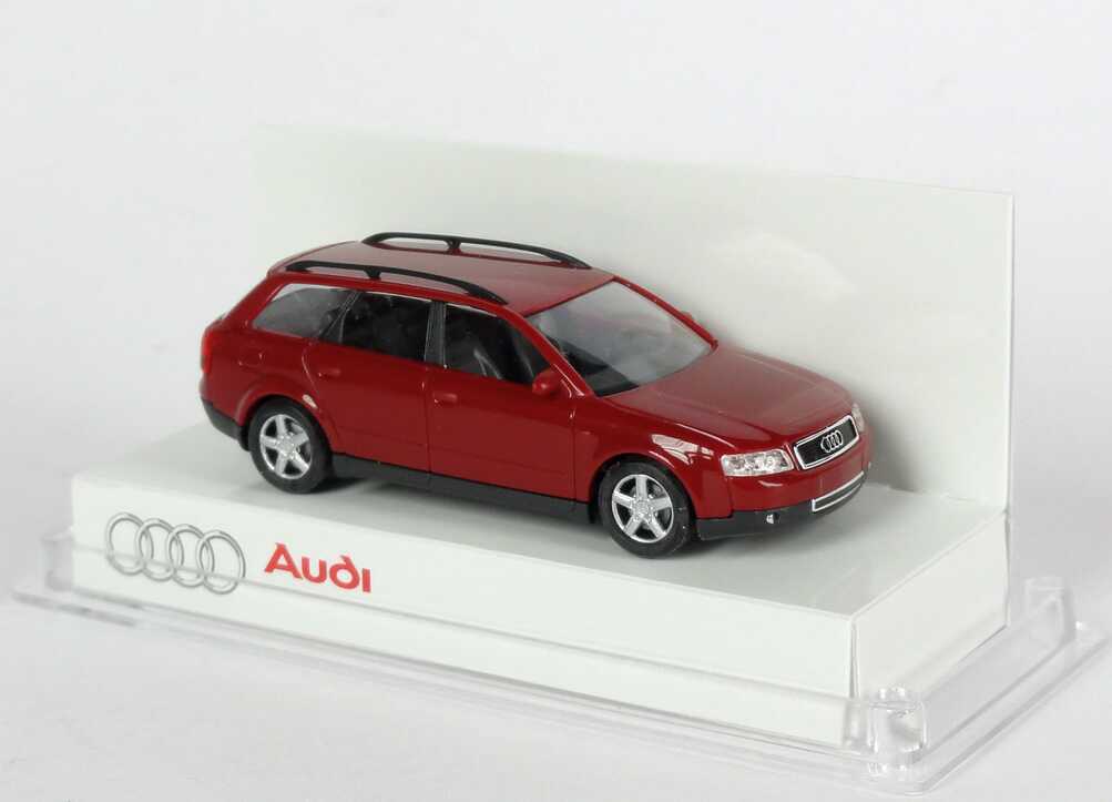 Foto 1:87 Audi A4 Avant 3.0 quattro (B6) amulettrot (kleine Verpackung)Werbemodell Busch 5010104222