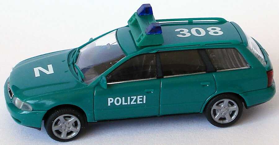 Foto 1:87 Audi A4 Avant (B5) Polizei grün N 308 Rietze 50790