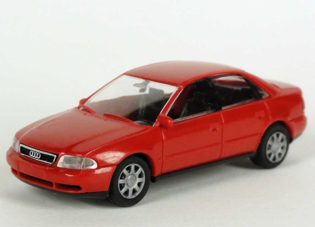 Foto 1:87 Audi A4 (B5) dunkelrot Werbemodell  Verpackungsaufdruck Vorsprung durch Technik Rietze
