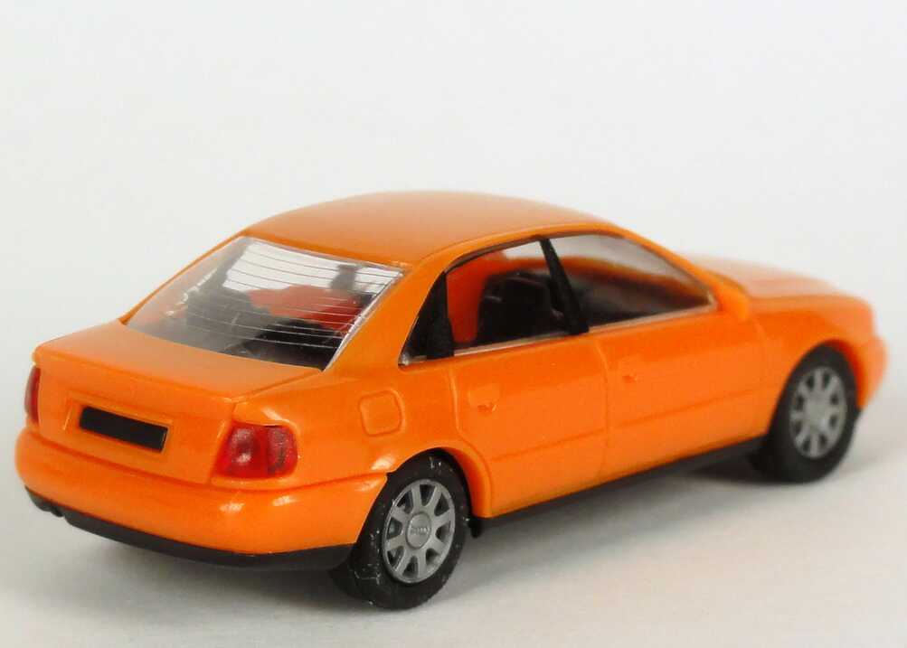 Foto 1:87 Audi A4 (B5) orange Werbemodell  Verpackungsaufdruck Vorsprung durch Technik Rietze