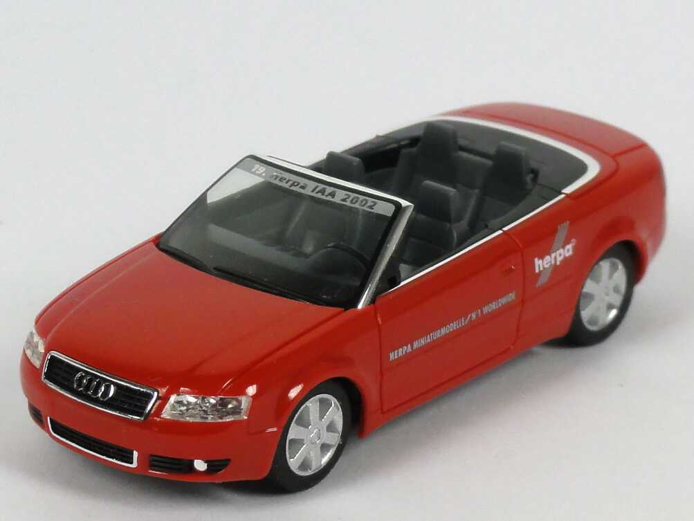 Foto 1:87 Audi A4 Cabrio 3.0 19. Herpa IAA, Spielwarenmesse Nürnberg 2002 herpa