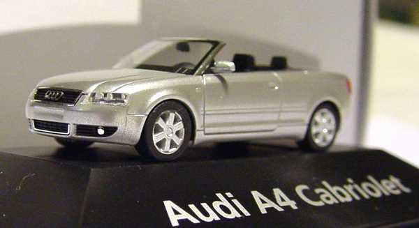 Foto 1:87 Audi A4 Cabrio 3.0 lichtsilber-met. Werbemodell herpa 5010204312