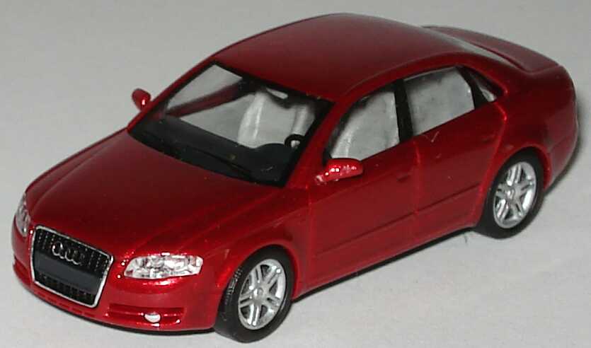 Foto 1:87 Audi A4 (Facelift 2004) granatrot-met. Busch 501.04.041.32