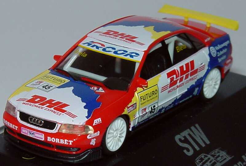 Foto 1:87 Audi A4 STW 1998 Abt, DHL Nr.45, Biela herpa 037655
