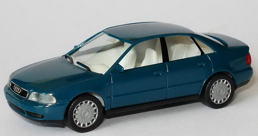 Foto 1:87 Audi A4 (B5) dunkelpetrolblau herpa 022491/146555