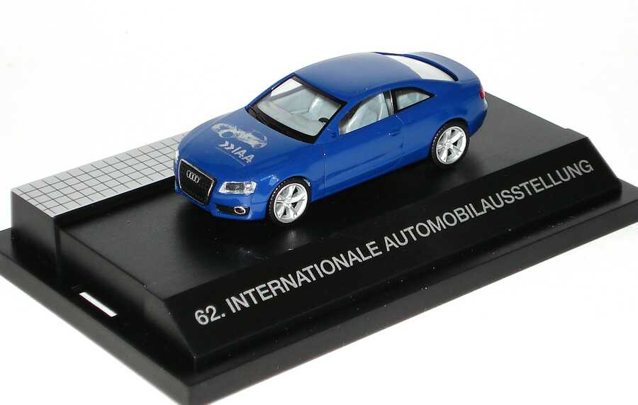 Foto 1:87 Audi A5 Coupé blau IAA - Sehen, was mogen bewegt, 62. International Automobilausstellung herpa 262514