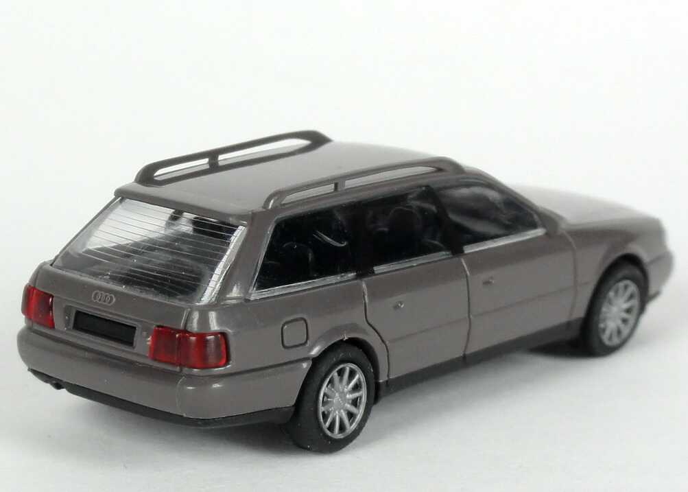 Foto 1:87 Audi A6 Avant (C4) dunkelgrau Werbemodell Verpackungsaufdruck Vorsprung durch Technik Rietze