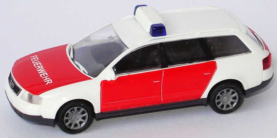 Foto 1:87 Audi A6 Avant (C5) Feuerwehr rot/weiß Rietze