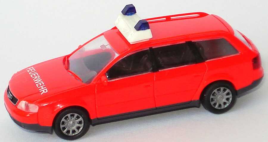 Foto 1:87 Audi A6 Avant (C5) Feuerwehr tagesleuchtrot Rietze