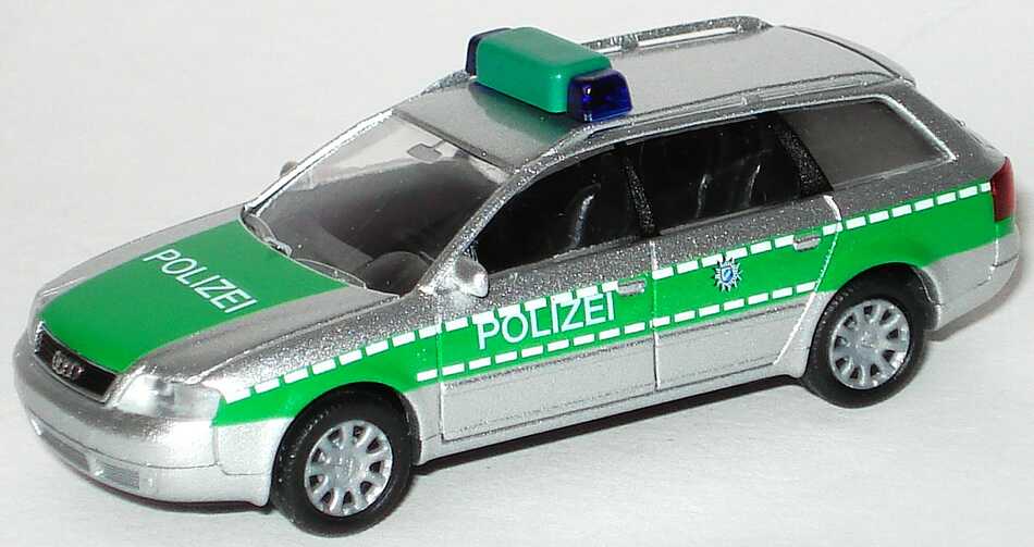 Foto 1:87 Audi A6 Avant (C5) Polizei Bayern silber/grün Rietze 50948