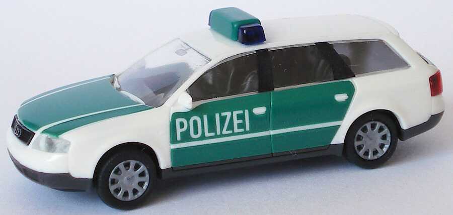 Foto 1:87 Audi A6 Avant (C5) Polizei weiß/grün Rietze 50949
