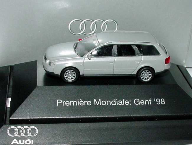 Foto 1:87 Audi A6 Avant (C5) grausilber-met. Premère Mondiale: Genf ´98 Werbemodell Rietze