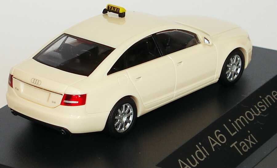 Foto 1:87 Audi A6 (C6) Taxi, Sockeldruck Audi A6 Limousine Taxi Werbemodell Busch