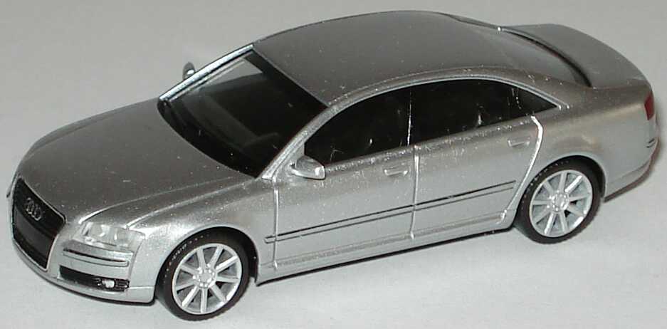 Foto 1:87 Audi A8 Facelift 2005 lichtsilber-met. herpa 501.05.081.12