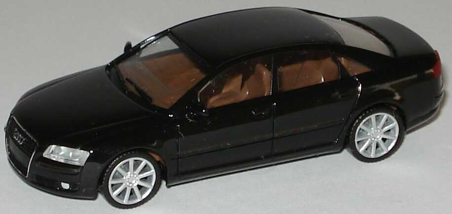 Foto 1:87 Audi A8 Facelift 2005 phantomschwarz-met. herpa 501.05.081.32
