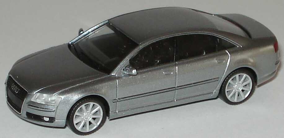 Foto 1:87 Audi A8 Facelift 2005 quarzgrau-met. herpa 501.05.081.22