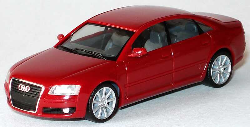 Foto 1:87 Audi A8 Facelift 2005 weinrot herpa 023368