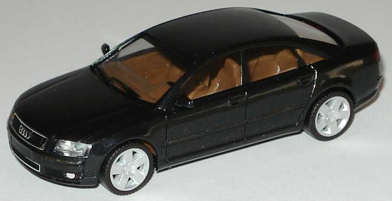 Foto 1:87 Audi A8 Mod. 2003 ebonyschwarz-met. herpa