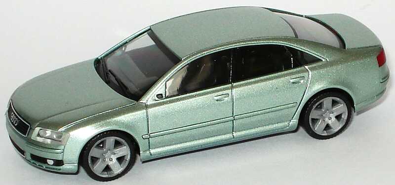 Foto 1:87 Audi A8 Mod. 2003 silbergrün-met. herpa 033138