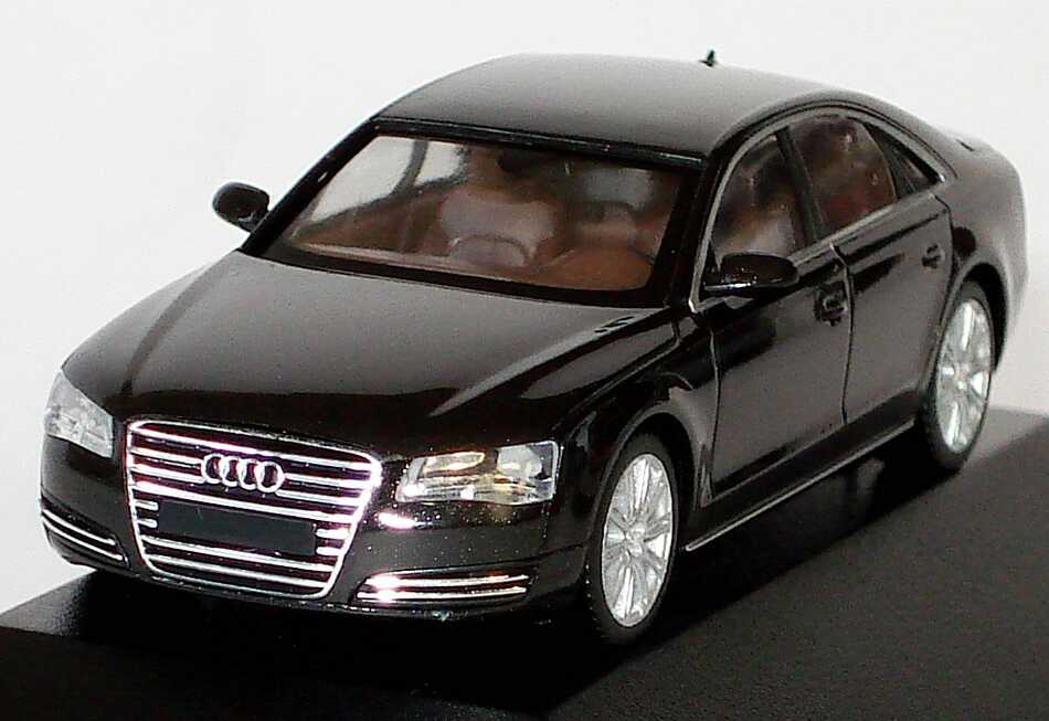 Foto 1:87 Audi A8 (Typ D4 2010) havannaschwarz-met. Werbemodell herpa 5011008122