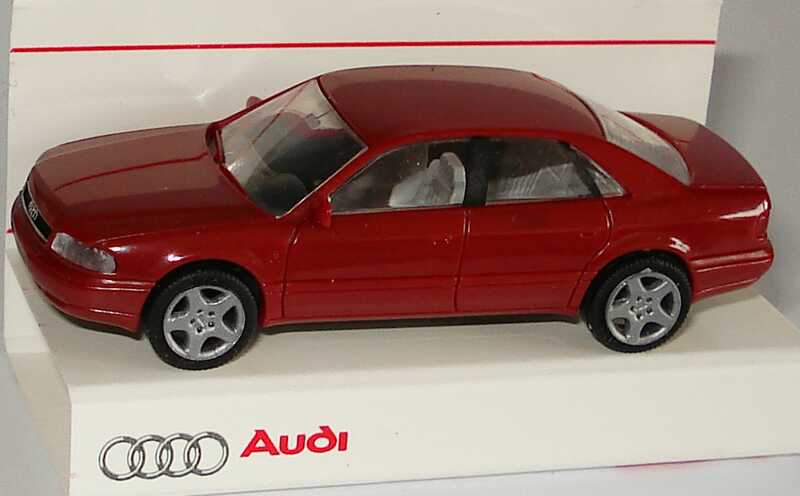 Foto 1:87 Audi A8 (D2) weinrot Werbemodell Rietze