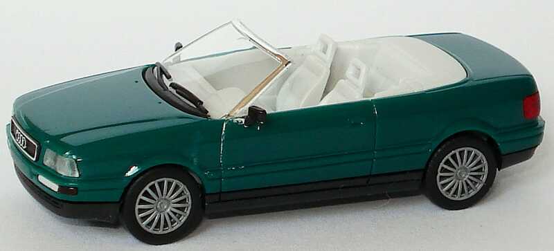 Foto 1:87 Audi Cabrio dunkelgrün, IA weiß, Speichenfelgen herpa 021074