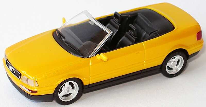 Foto 1:87 Audi Cabrio orangegelb-met. mit Brabus-Felgen (Fremdlackierung) herpa 031073