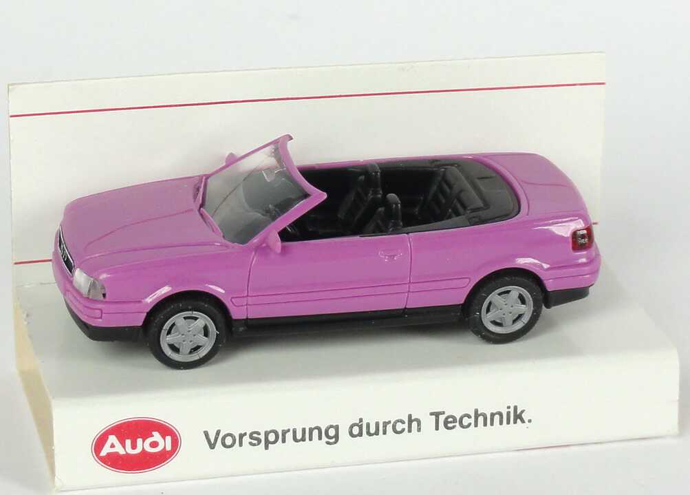 Foto 1:87 Audi Cabrio Typ P3 pink Verpackungsaufdruck Vorsprung durch Technik Audi Werbemodell Rietze 20000000052004