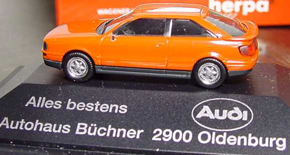 Foto 1:87 Audi Coupé altrot Autohaus Büchner Oldenburg herpa