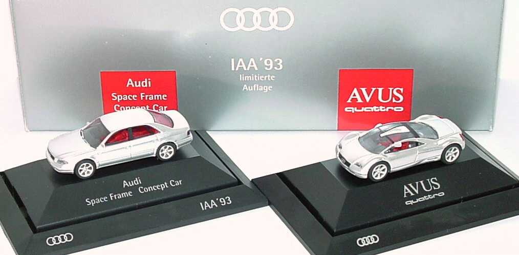 Foto 1:87 Audi IAA ´93 (Audi Space Frame Concept Car + Audi Avus quattro) Werbemodell Rietze