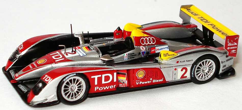 Foto 1:87 Audi R10 TDI 24h von Le Mans 2008 Nr.2, Capello / Kristensen / McNish (Sieger) Spark 87LM08