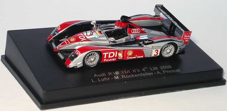 Foto 1:87 Audi R10 TDI 24h von Le Mans 2008 Nr.3, Luhr / Premat / Rockenfeller (4. Platz) Spark 87S095
