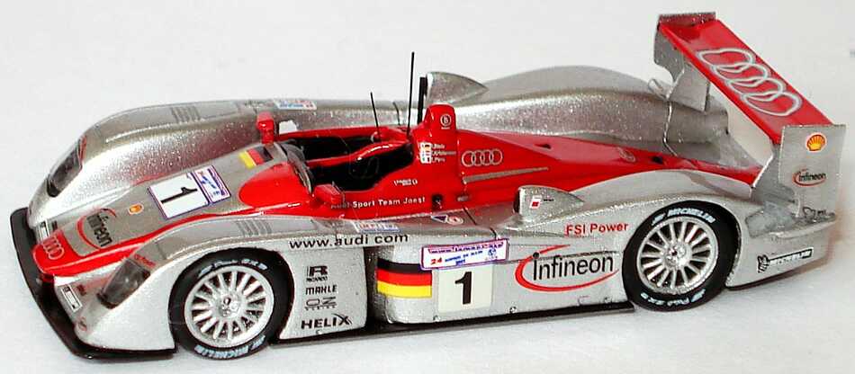 Foto 1:87 Audi R8 24h von Le Mans 2002 Infineon Nr.1, Biela / Kristensen / Pirro Spark 87LM02