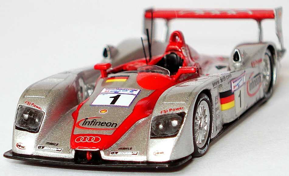Foto 1:87 Audi R8 24h von Le Mans 2002 Infineon Nr.1, Biela / Kristensen / Pirro Spark 87LM02