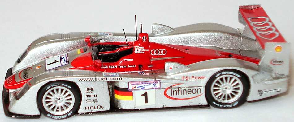 Foto 1:87 Audi R8 24h von Le Mans 2002 Infineon Nr.1, Biela / Kristensen / Pirro Spark 87LM02