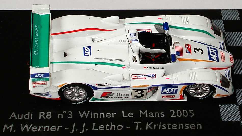 Foto 1:87 Audi R8 24h von Le Mans 2005 Audi Sport UK, ADT Nr.3, Werner / Letho / Kristensen Spark 87LM05