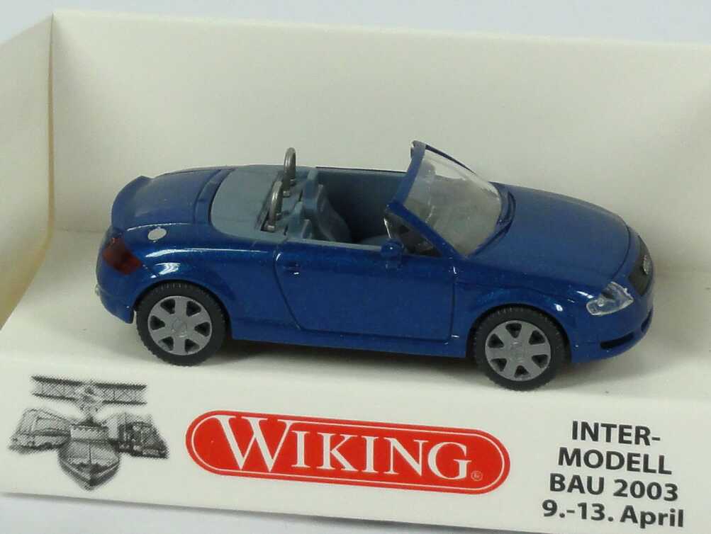 Foto 1:87 Audi TT Roadster (8N) mit Heckspoiler blau-met. Intermodellbau 2003 Wiking 13103